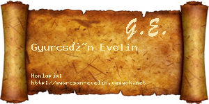 Gyurcsán Evelin névjegykártya