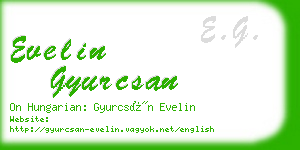 evelin gyurcsan business card